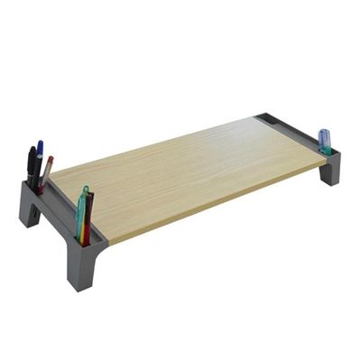 kopen Roestvrij staal metalen stempels Sleek Monitor Stand Met Riser Design Kabel Organisator Moderne stijl online manufacture