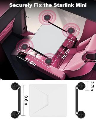 kopen Zware zuigbeker auto montage voor Starlink Mini, veilige voertuig dak adapter kit voor het rijden online manufacture