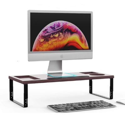 Opvouwbare monitorstand met lichtgewicht aluminium legering roestvrij staal metalen stempels verstelbare hoogte draagbaar ontwerp